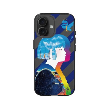 iPhone 16 Clear (相機按鈕) 酷墨灰 - MITSUME - Blue bird