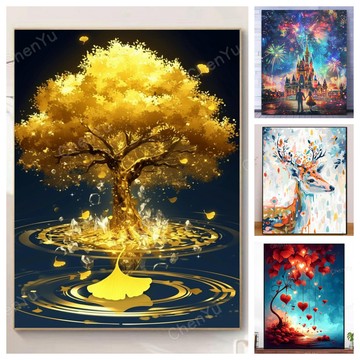 💛盒裝💛台中寄出💛 DIY鑽石貼畫 5D鑽石畫 點鑽畫 DIY立體鑽貼畫 鑽石貼 貼鑽畫鑽畫手工藝手作圓形鑽