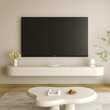 免運 實木電視機柜懸空簡約民宿家用客廳小戶型烤漆臥室懸掛式上墻烤漆