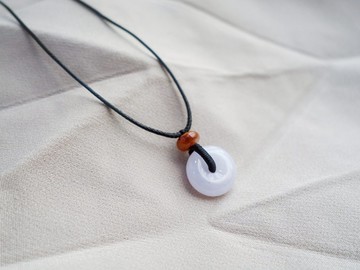 平安扣天然翡翠項鍊・緬甸玉・珊瑚玉・天然石