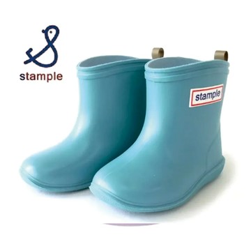 日本 Stample 兒童雨鞋 No.75005 馬卡龍藍(28) - 13cm