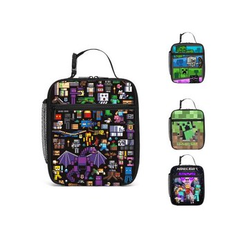 Minecraft午餐包我的世界便當包苦力怕Creeper保溫袋飯盒袋大容量
