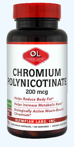 Olympian Labs Chromium Polynicotinate 200 mcg - 100 Capsules