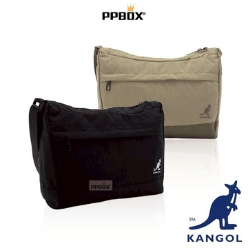 KANGOL 袋鼠 輕量多格層 側背包 獨家款【65258708】時尚 尼龍包 郵差包 斜背包 斜跨包 書包 包包