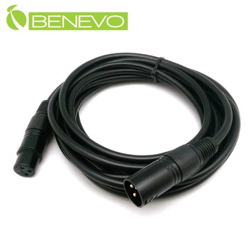 BENEVO 5米 XLR(Cannon接頭)公對母 平衡式音訊連接線