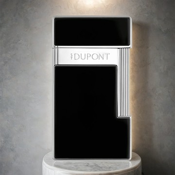 S.T.Dupont 都彭 Slimmy 漆面打火機-黑x銀(028221)