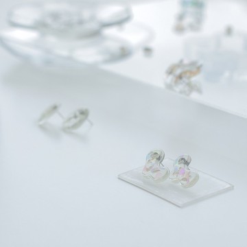 天然石樹脂耳環-光譜/耳針/夾式/可客製