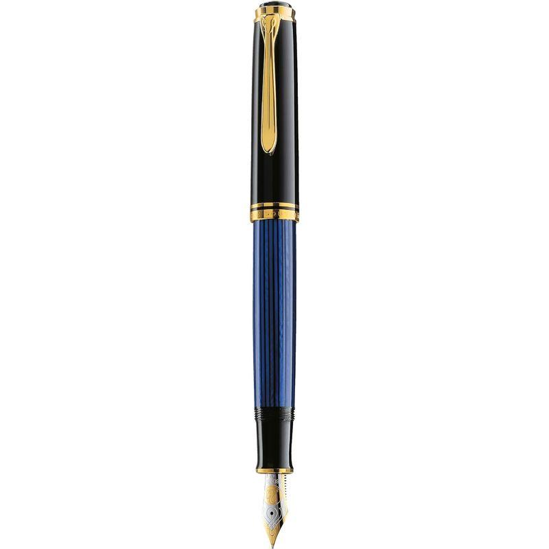 Pelikan ペリカン 万年筆 EF 極細字 ブルー縞 スーベレーン M600 正規輸入品