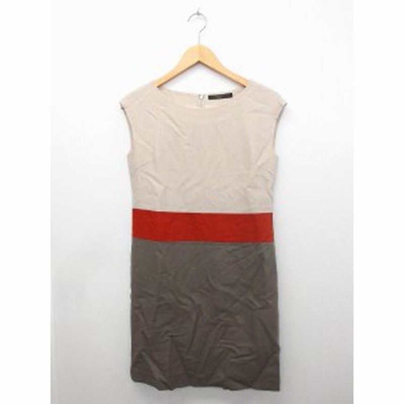 中古 ラピスルーチェパービームス Lapis Luce Per Beams ワンピース ノースリーブ 丸首 ウール 無地 シンプル 36 ベージュ 通販 Lineポイント最大1 0 Get Lineショッピング