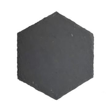 阿莎&布魯 自然板岩杯墊  10 x 10 x 0.7cm  六角形  1個