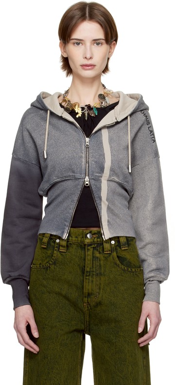Eckhaus Latta 灰色 Snatched 连帽衫