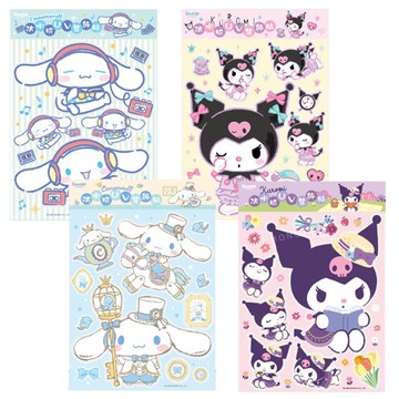 小禮堂 Sanrio 三麗鷗 防水抗UV裝飾貼 (動作款) 酷洛米 大耳狗