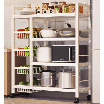 廚房菜籃子置物架 家用落地多層 多功能果蔬收納架 靠牆零食儲物架子