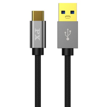 PX 大通 USB 3.1 C-A 超高速充電傳輸線 45W 5Gbps  1m  黑色  1條