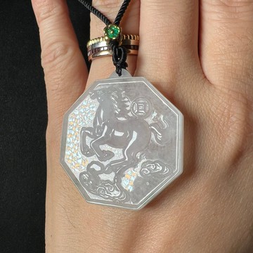 冰種十二生肖八卦墜