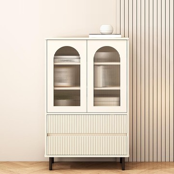 HappyLife 奶油風收納邊櫃 82×40×135cm Y11518