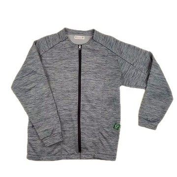 【海夫健康】康澄國際 Kcwear 易穿脫刷毛運動外套 肩可開/內刷毛/秋冬 深灰麻花/淺灰麻花/深藍麻花(Q11)