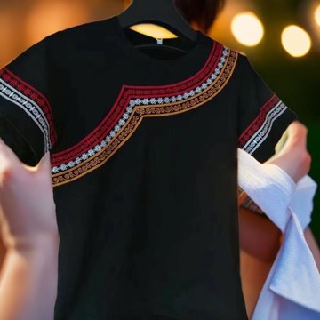 新款涼山彝族網紅同款繡花刺繡傳統服裝短袖民族T恤諾蘇男女同款