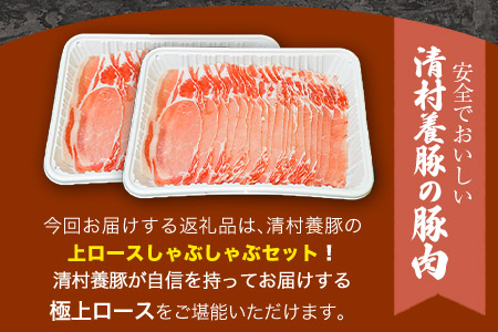 上ロースしゃぶしゃぶ 600g 清村養豚《60日以内に順次出荷(土日祝除く)》 豚 ロース しゃぶしゃぶ 冷しゃぶ 野菜炒め 清豚 冷凍 小分け 熊本県御船町---sm_fkyjrsya_60d_22_11000_600g---