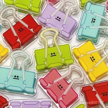 下殺優惠🎈亞克力夾子 卡通長尾夾 造型便簽夾 壓克力夾 資料夾 錶情文件夾 文具長尾夾 學生文件夾 票據夾 GWRL