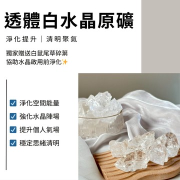 🤍 天然水晶礦石 透體白水晶 原礦 2–3mm／3–5mm 天然淨化水晶 空間淨化 冥想療癒 100g 擴香石 能量礦石