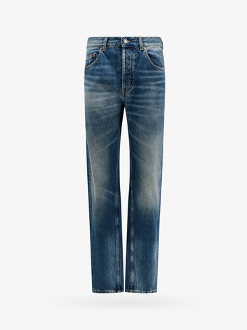 Biologic cotton jeans with back logo patch - SAINT LAURENT - gender_Man