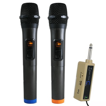 Q&T 即插即用U段1對2無線麥克風  黑色  SY-T5315