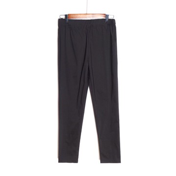 春女裝九分褲直筒褲中腰百搭松緊腰休閑褲子純色潮