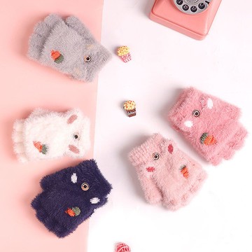 兒童手套男女公主寶寶女童手套秋冬季保暖可愛加絨小孩學生幼兒園