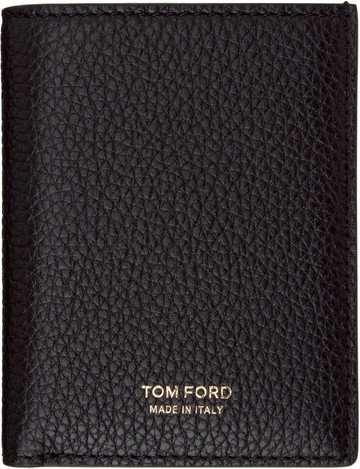 TOM FORD 黑色 Grain Leather Folding 卡包