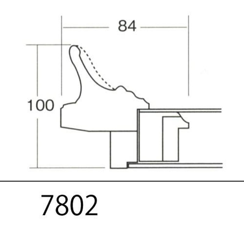 額縁 油彩額縁 7802 F15 号(652×530) （アクリル仕様・木製・油絵用