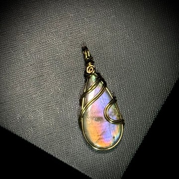 【黃昏紀元】 金屬編織 拉長石項鍊