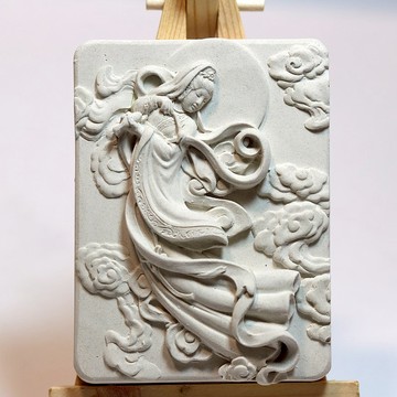 清水模軟裝設計 佛像擺飾五 香氛擺件 水泥軟裝 附贈木架