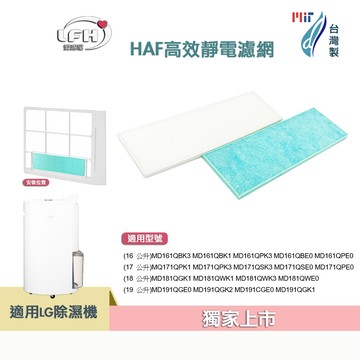 適用樂金LG除濕機 抗菌 防敏 靜電濾網MD161QPK3 MD171QPK3 MD181QWK3 MD191QGE0