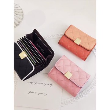 小香風真皮卡包女2025新款簡約韓版小巧時尚女士菱格大容量駕駛證