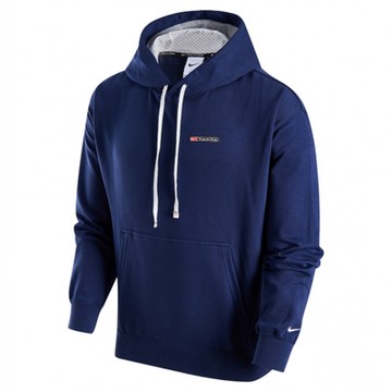 NIKE 上衣 男款 長袖上衣 帽T 運動 AS M NK DF TRACK CLUB FLC PO 藍 FN3396-410