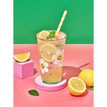 Glasslock&wigglewiggle聯名款高顏值玻璃水杯家用咖啡牛奶杯新款