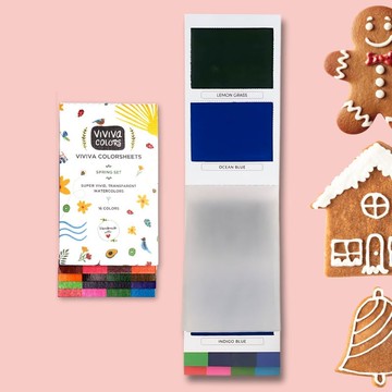 Viviva 軟木顏料盤 - 16 色 春日水彩，耐光且環保