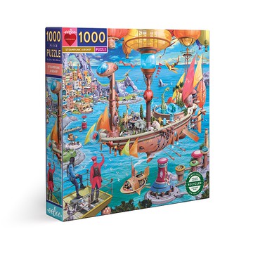 eeBoo 1000片拼圖-蒸氣飛艇Steampunk Airship 1000 Piece Puzzle