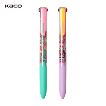 【KACO】優寫按動三合一多功能筆0.5mm(黑色/紅色/HB) (台灣現貨) 多色原子筆 按壓式 三色