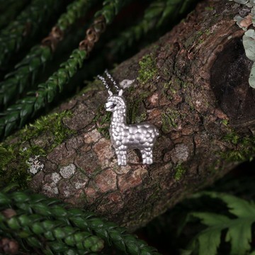 森靈動力立體版 草泥馬 925純銀項鍊 情侶對鍊