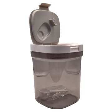 掀蓋密封罐  茶色  1300ML  1.3L  1個