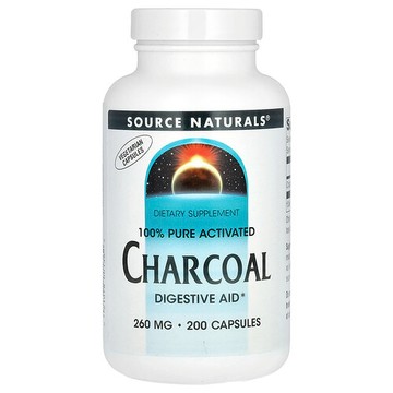 Source Naturals, 全全活性炭，260 毫克，200 粒膠囊