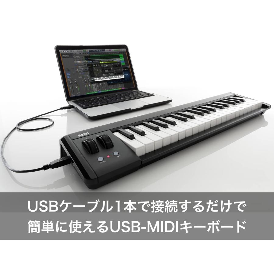 KORG （コルグ） MIDI キーボード コントローラー USB パスパワー DTM プラグイン付属 microKEY （マイクロキー） 25鍵盤