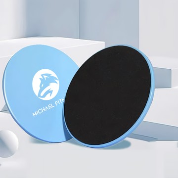 MICHAEL FITNESS 麥克健身 健身平面紋滑行盤/健身盤/運動滑盤 2片  藍色  單一商品