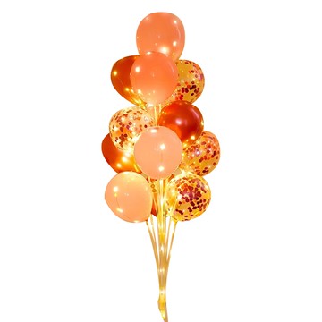 發光氣球樹套餐 氣球 132CM氣球支架+底座 3米銅線燈1組(含電池) 優質鋁箔及乳膠氣球  紅粉亮片  1個