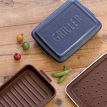 TOOLS 方形烤盤(附蓋/四色可選) 米白