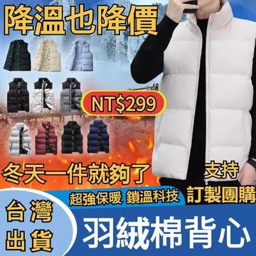 【台灣出貨】馬甲外套男 保暖背心馬甲 背心夾克高領 保暖外套男生背心外套 秋冬背心馬甲 羽絨棉外套 休閑馬甲男士