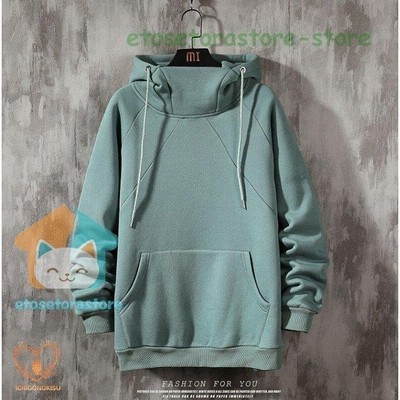 ボリュームネック パーカー メンズ 長袖パーカー プルオーバー 無地 ハイネック スウェット 春服 秋服 通販 Lineポイント最大get Lineショッピング