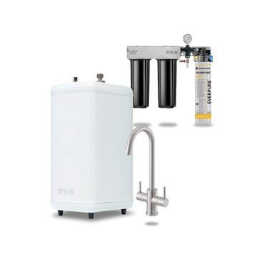 EVERPURE 雙溫櫥下型 H188熱飲機+4H2三道式生飲淨水器(前置樹脂+中空絲膜)